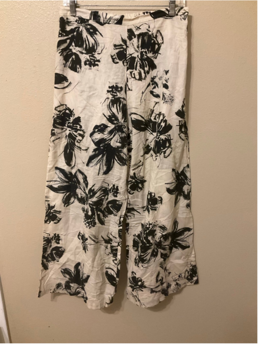 Bryn Walker Floral Linen Blend Wide Leg Pants Small